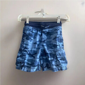 Baby Gap Boys 3 Years toddler Blue Camo Pull-on Cargo Shorts Cute Pants